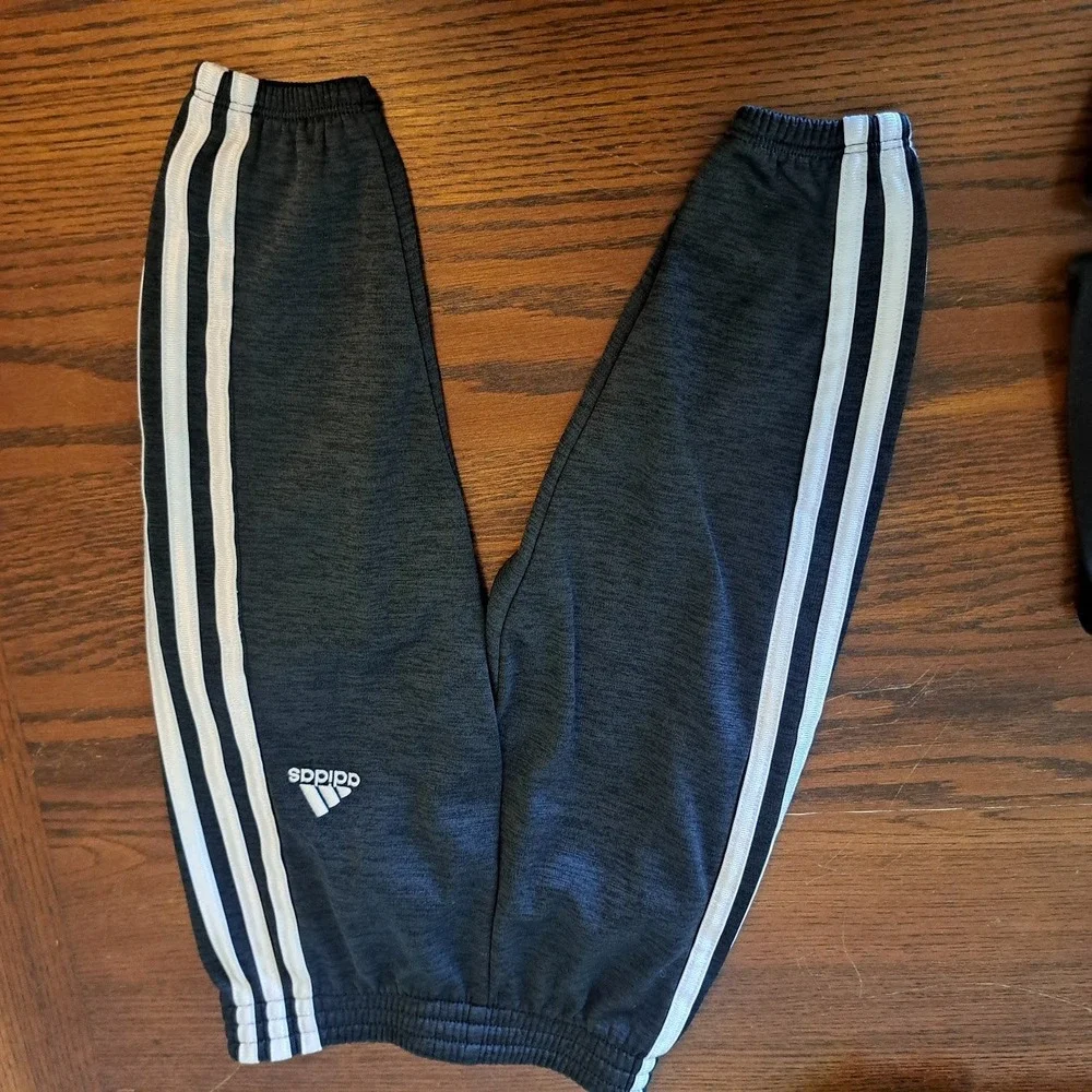 Adidas Boys 3 Piece Set Hoodie Joggers Shorts Navy Neon Green 2T